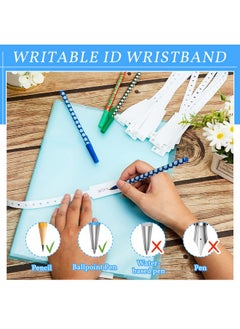 Henoyso 600 Pcs Hospital Wristbands White Plastic Wristbands For Events Medical Wristband Patient Wristbands Vinyl Wristbands Waterproof Id Wristbands For Events Party Hospital  - Image 4