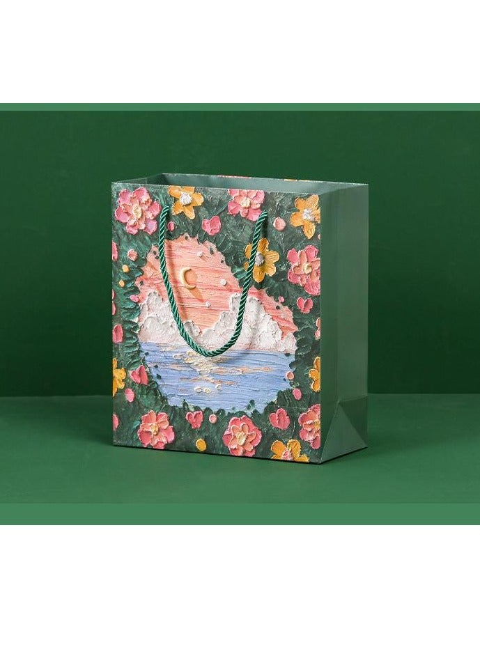Via Saffi 25x10x22cm Gift Bag,  8-piece Set 4 Painting Pattern Gift Bag, Portable Paper Gift Bag for Medium Size Gift Bags, Birthday Mother’s Day Bags, Wedding Party  - Image 5