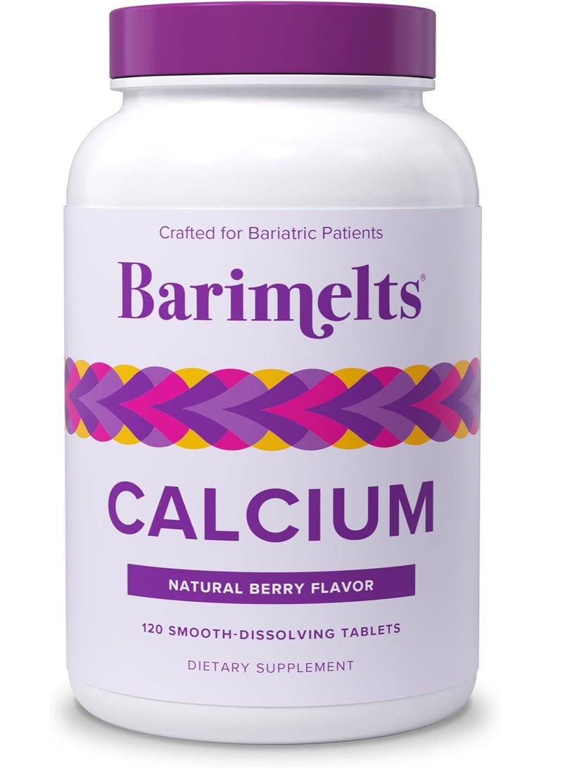 BariMelts Calcium Citrate, Dissolvable Bariatric Vitamins, Natural Berry Flavor, 120 Fast Melting Tablets - Image 1