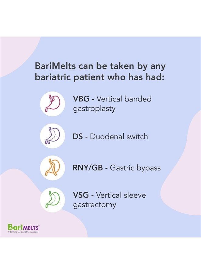 BariMelts Calcium Citrate, Dissolvable Bariatric Vitamins, Natural Berry Flavor, 120 Fast Melting Tablets - Image 3