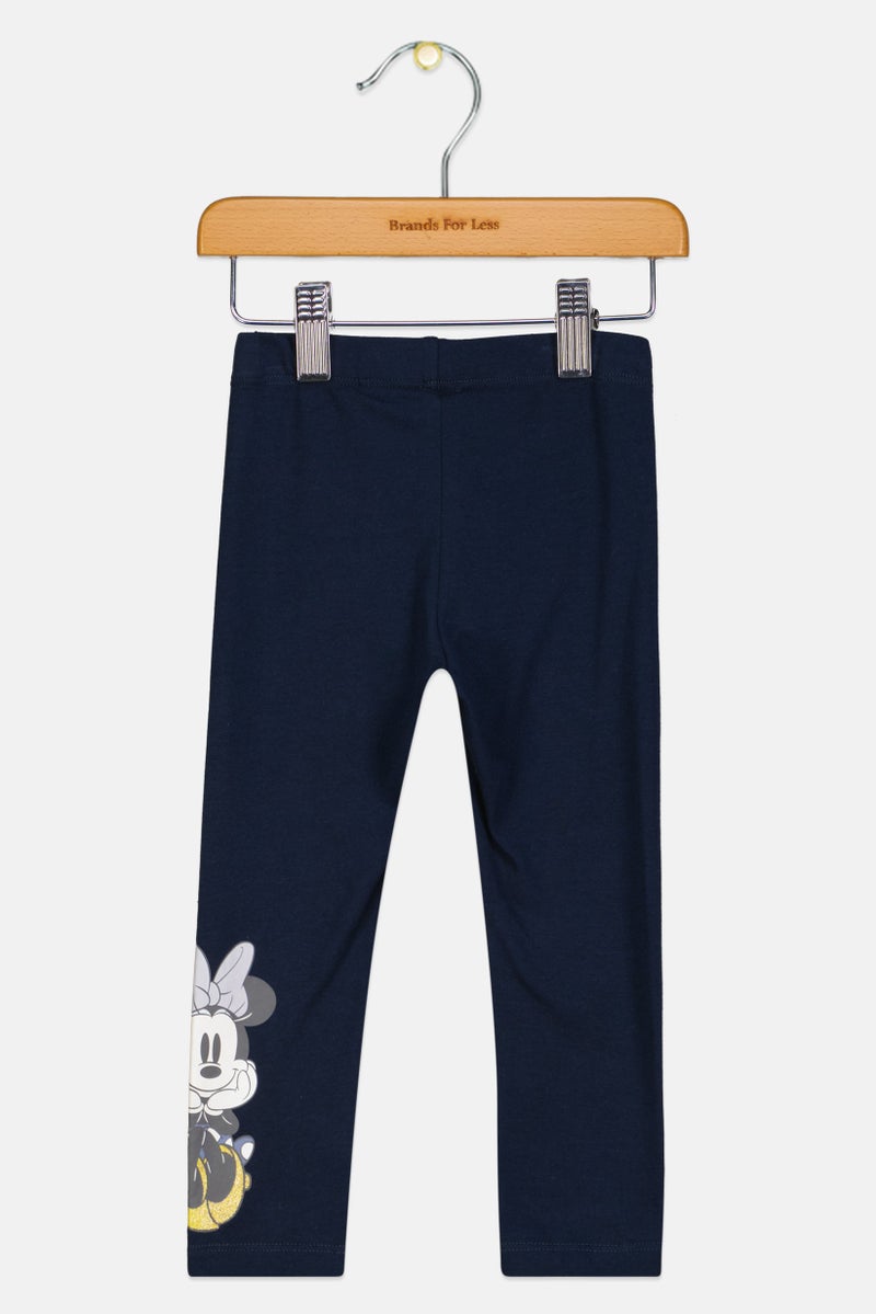 NAME IT سروال ليغينغز بناتي للأطفال من ميني ماوس، أزرق داكن - Image 2