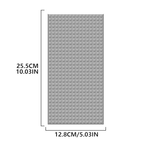 EKIND 4 PCS Classic 5" x 10" Building Baseplates, Compatible with Major Brands Toy Bricks, Encourage Logic & Creativity Through Play, Ideal STEM Activities for Children (Gray) - Image 2