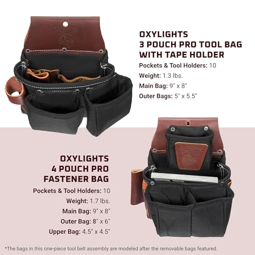 Occidental Leather Adjust-to-Fit OxyLight Framer - Left Hand - 21 Pockets & Tool Holders - Made in USA - Image 4