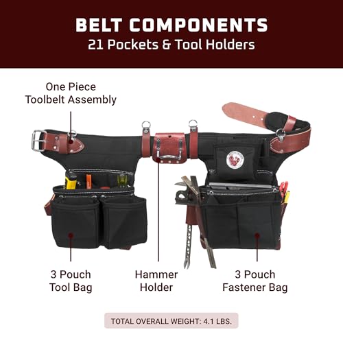 Occidental Leather Adjust-to-Fit OxyLight Framer - Left Hand - 21 Pockets & Tool Holders - Made in USA - Image 3