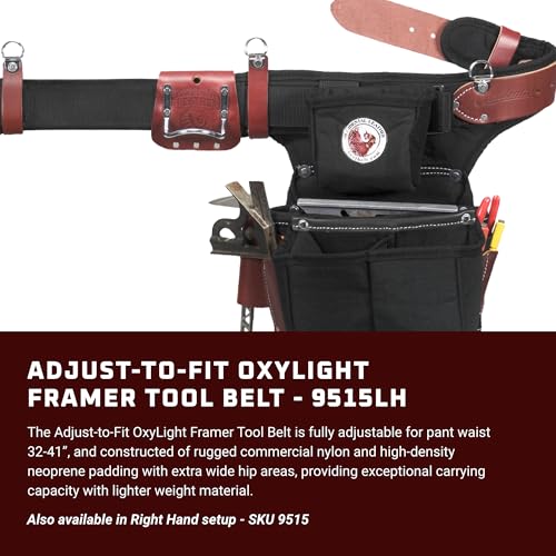 Occidental Leather Adjust-to-Fit OxyLight Framer - Left Hand - 21 Pockets & Tool Holders - Made in USA - Image 2