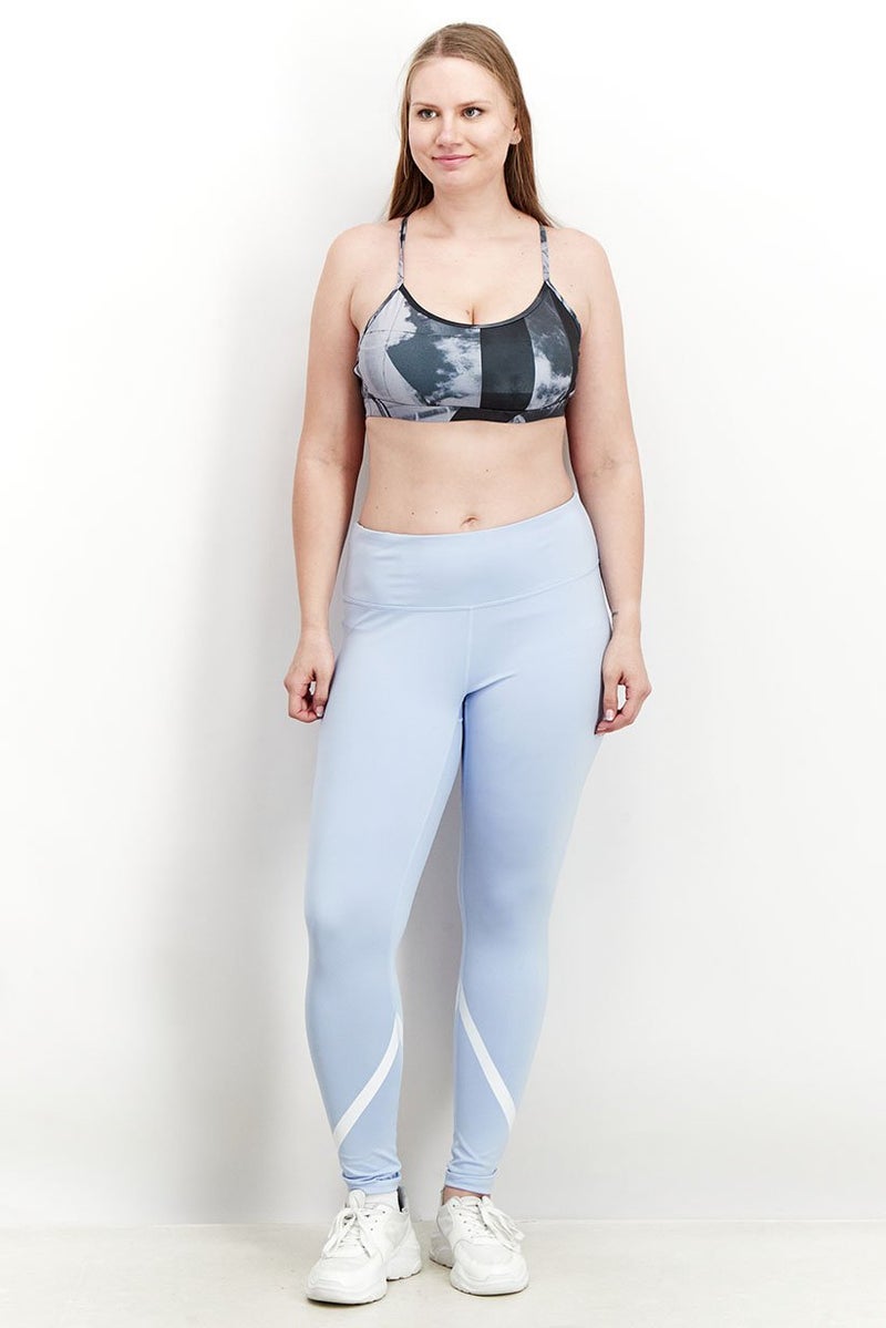 Reebok حمالة صدر رياضية مبطنة مطبوعة للنساء، متعددة الألوان - Image 3