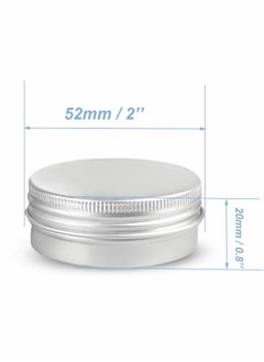 Excefore Round Aluminum Metal Tin Storage, 24 Pcs Jar Containers with Secure Screw Top Lids  - Image 2