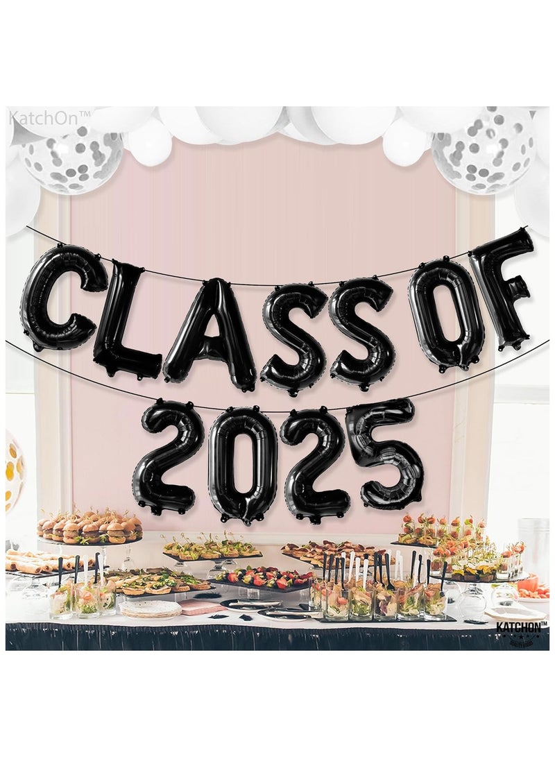 KATCHON Black Class of 2025 Balloons - 16 Inch | Graduation Balloons for Graduation Decorations Class of 2025 - Image 2