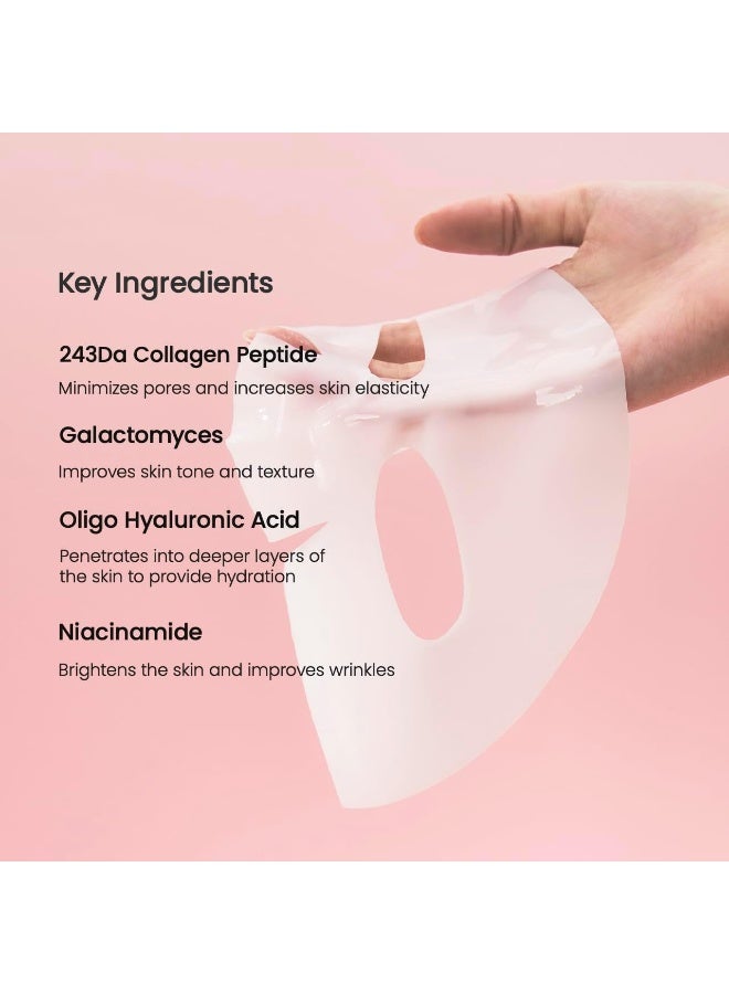 BIODANCE Bio-Collagen Real Deep Mask, Hydrating Overnight Hydrogel Mask, Pore Minimizing, Elasticity Improvement, 34g x7ea - Image 5