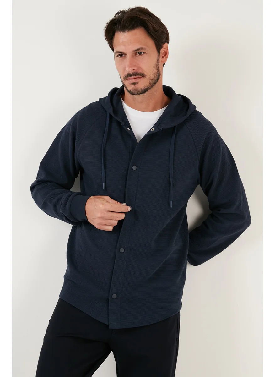 Buratti Cotton Hooded Relaxed Fit Shirt Men's Shirt 5905468