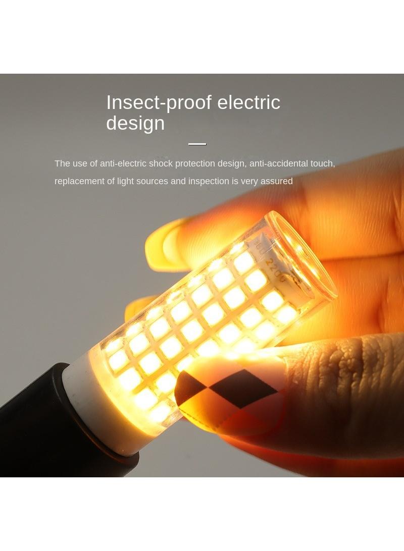 2-Pieces Screw Energy-Saving Light Bulbs Small Screws Refrigerator Light Bulbs Led Corn Light Beads Warm White E14 9W - Image 4