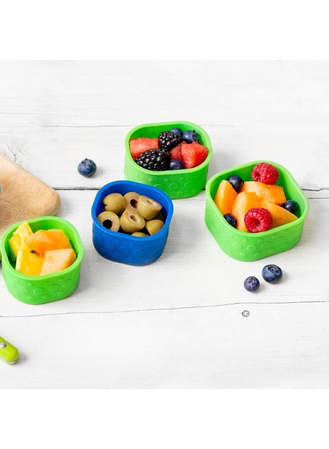 LunchBots Silicone Bento Cups Set - Accessories Designed To Fit In Medium And Large Bento Lunch Boxes - 7 Pieces - Blue Aqua - Image 2