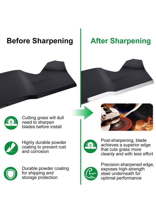 Grasscool RZT50 50 inch Mower Blades for MTD Cub Cadet RZT 50 LT1050 LTX1050 LTX1050KW LGT1050 50'' Deck Lawnmower Replace 942-04053C 742 04053 942-04053B (3 Pack) - Image 4