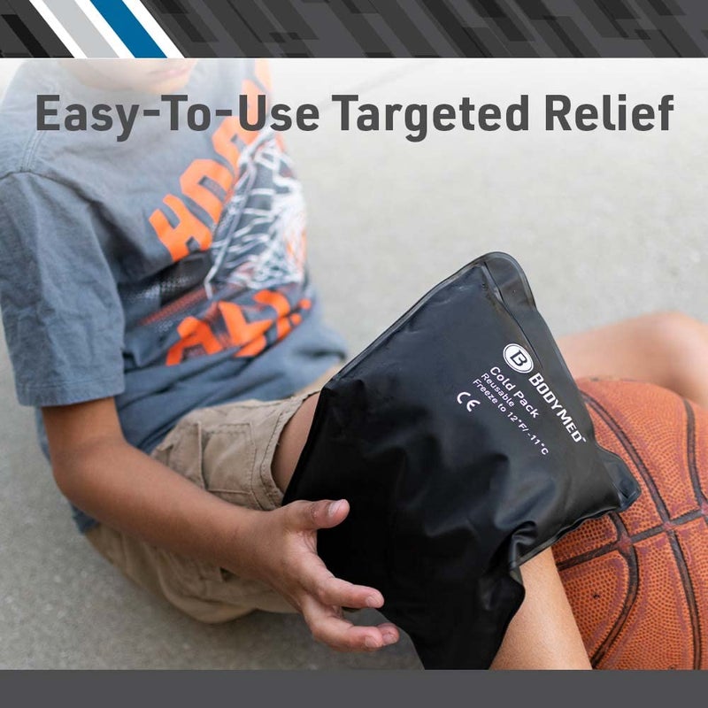 BodyMed حزمة ثلجية قابلة لإعادة الاستخدام من BodyMed للاستخدام الثقيل لركبة، ذراع، كوع، كتف، ظهر - علاج بارد احترافي للإصابات، الآلام، التورم، الكدمات، الالتواءات - 21 بوصة × 13 بوصة (كبير)  - Image 2