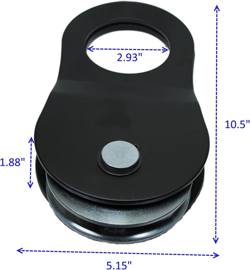 TGL 10 Ton Winch Snatch Block, 22,000 LBS Capacity. Heavy Duty Winch Snatch Block Pulley for Synthetic Rope or Steel Cable to Double The Power of Your Winch. Compatible with Jeep, Ford, Toyota. - Image 4