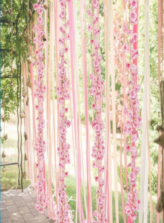 CITYES 3pcs Artificial Flower Light Pink Cherry Blossom Vines - Image 3
