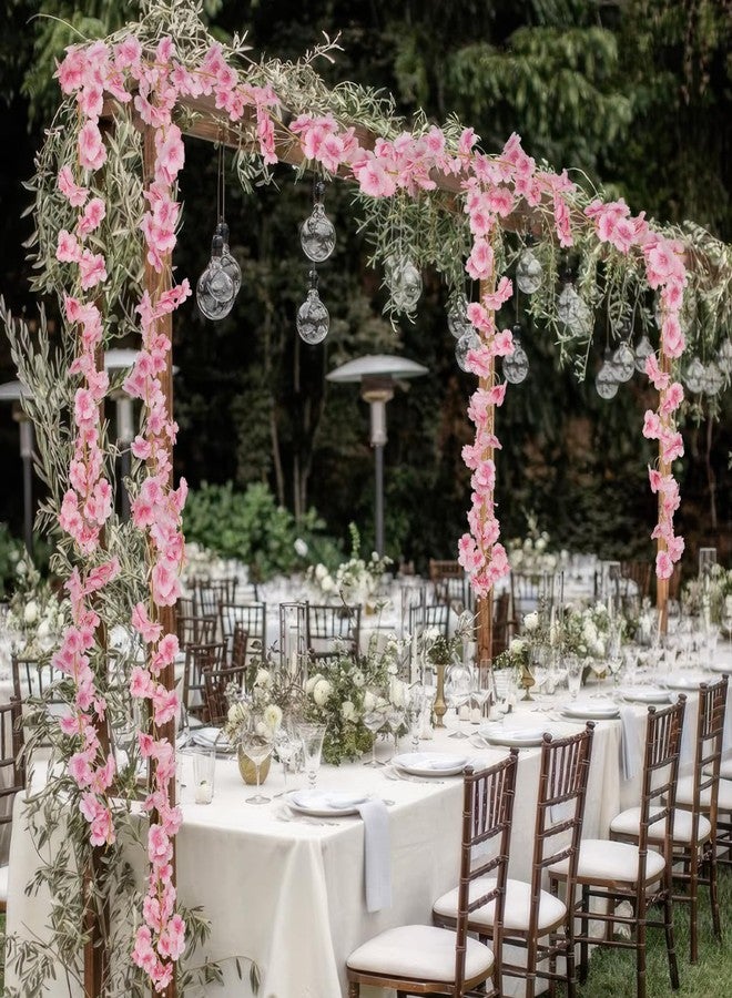 CITYES 3pcs Artificial Flower Light Pink Cherry Blossom Vines - Image 4