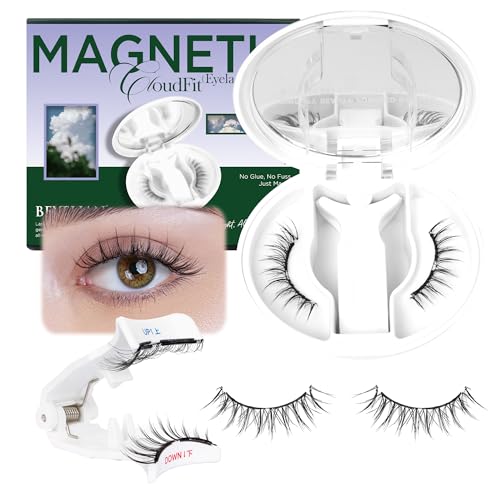 BEYELIAN Portable Magnetic Eyelashes with Applicator Kit AllInOne Box Upgrade Soft Reusable Magnetic Lashes No Glue Needed False EyelashesAYT35 Lightweight Comfortable - Image 1