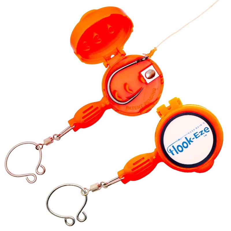 HOOK-EZE Fly Fishing Accessories - Fishing Knot Tying Tool for Tying Fishing Line to Hooks - Fishing Gear and Equipment, Gadget to Tie Knots Quick and Easy - Fishing Gifts for Men - Orange - Image 1