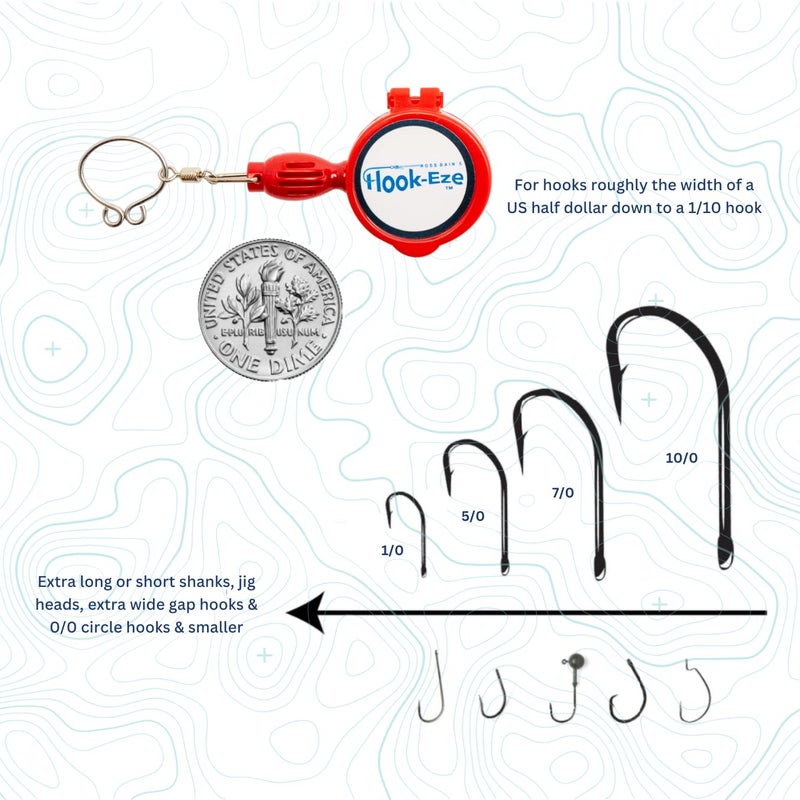 HOOK-EZE Fly Fishing Accessories - Fishing Knot Tying Tool for Tying Fishing Line to Hooks - Fishing Gear and Equipment, Gadget to Tie Knots Quick and Easy - Fishing Gifts for Men - Orange - Image 4