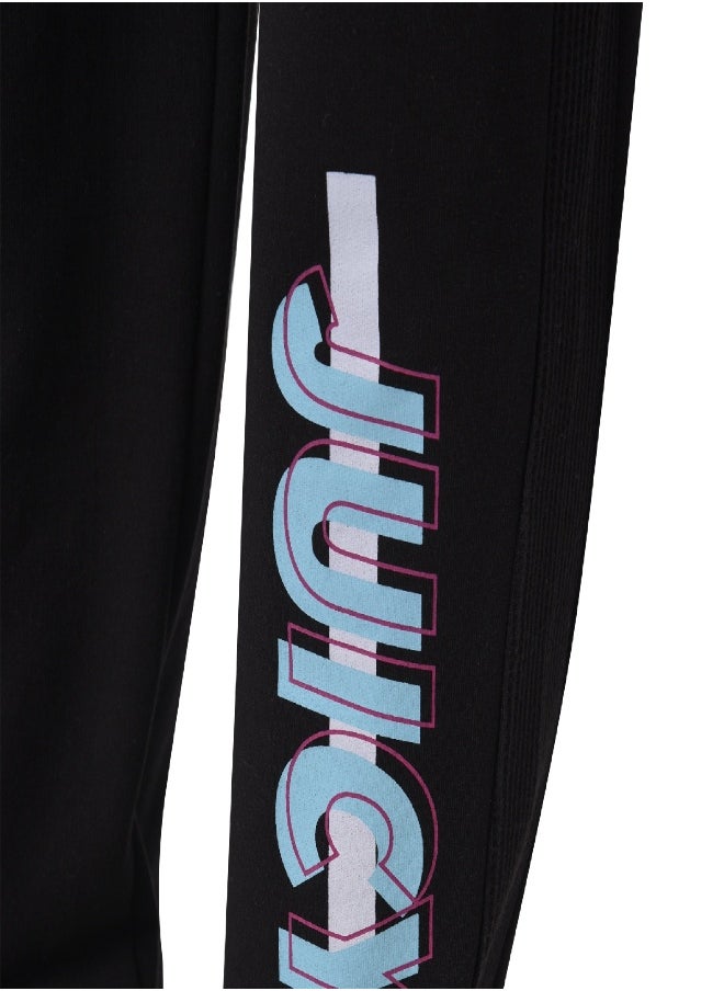 بنطال رياضي من Juicy Couture Waffle Panel باللون الأسود