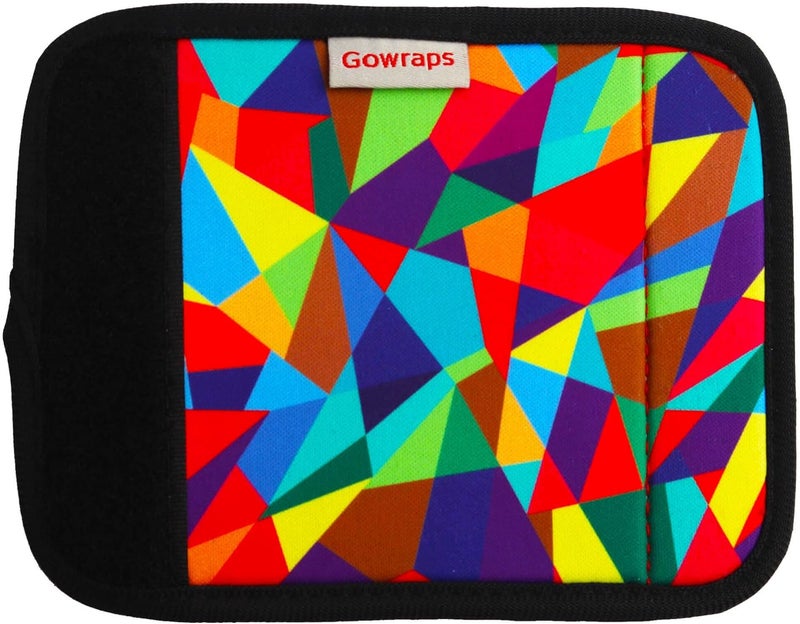Gowraps 5 Pack Neoprene Luggage Handle Wraps for Suitcase Travel Luggage Tags/Identifiers/Marker/Grips (2.0 Version) (Geometry) - Image 2