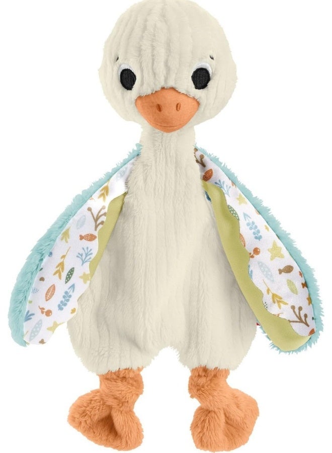 Fisher-Price Sensimals Goose Lovey Baby Sensory Toy Snuggle Up Goose Plush Toy With Jingles For Newborns, Machine Washable  - Image 1