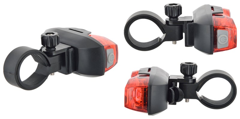 Dark Horse® Bicycle Compact LED 3 Modes 300 LM Front Light & 1 Watt 3 Mode Twin Eye Battery Tail Light Combo Set - Image 5