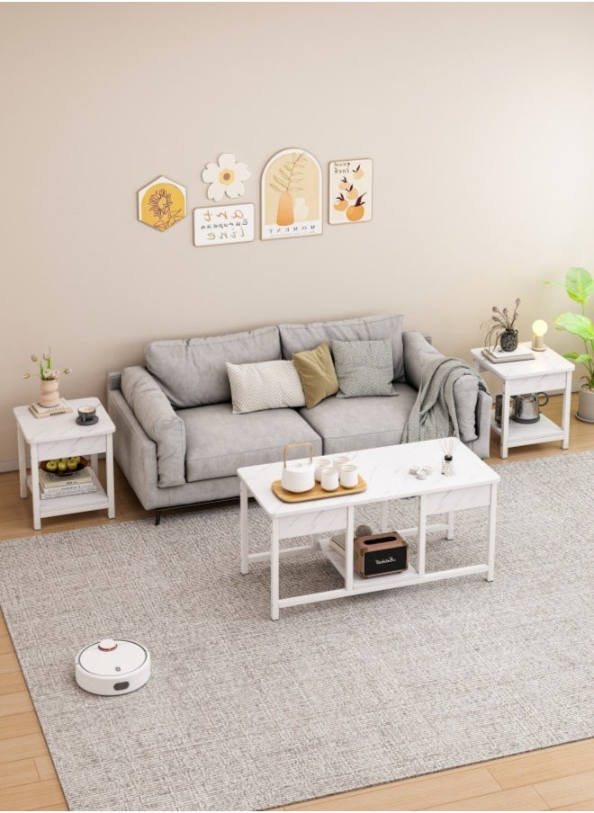 Harlan - Nesting Coffee Table, Set of 3 End Tables for Living Room, Stacking Side Tables, Metal Sofa Side Tables, Suitable for Living Room, Bedroom, Decoration under TV - Image 1