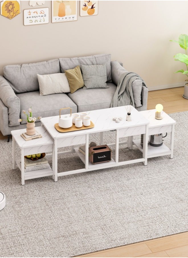 Harlan - Nesting Coffee Table, Set of 3 End Tables for Living Room, Stacking Side Tables, Metal Sofa Side Tables, Suitable for Living Room, Bedroom, Decoration under TV - Image 1