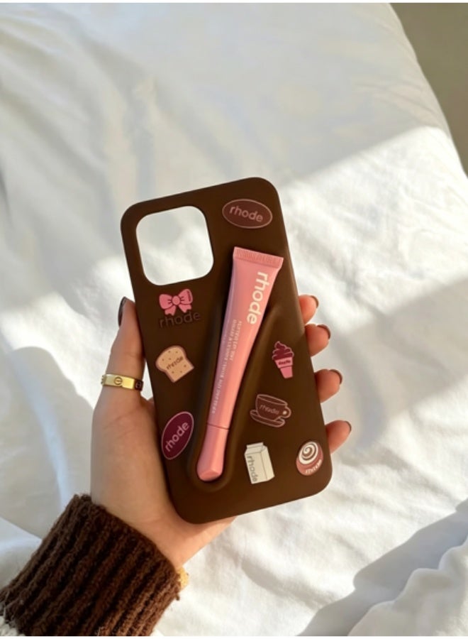 Rhode Creative Phone Case Sticker Set, Cute Cartoon Decor Stickers, Personalized DIY Journal Adhesive Stickers - Image 3