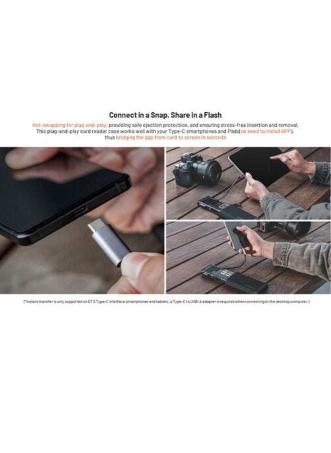 بجي تك حافظة قارئ بطاقة Pgytech CreateMate CFexpress من النوع A/SD باللون الأخضر الطحلب  - Image 5