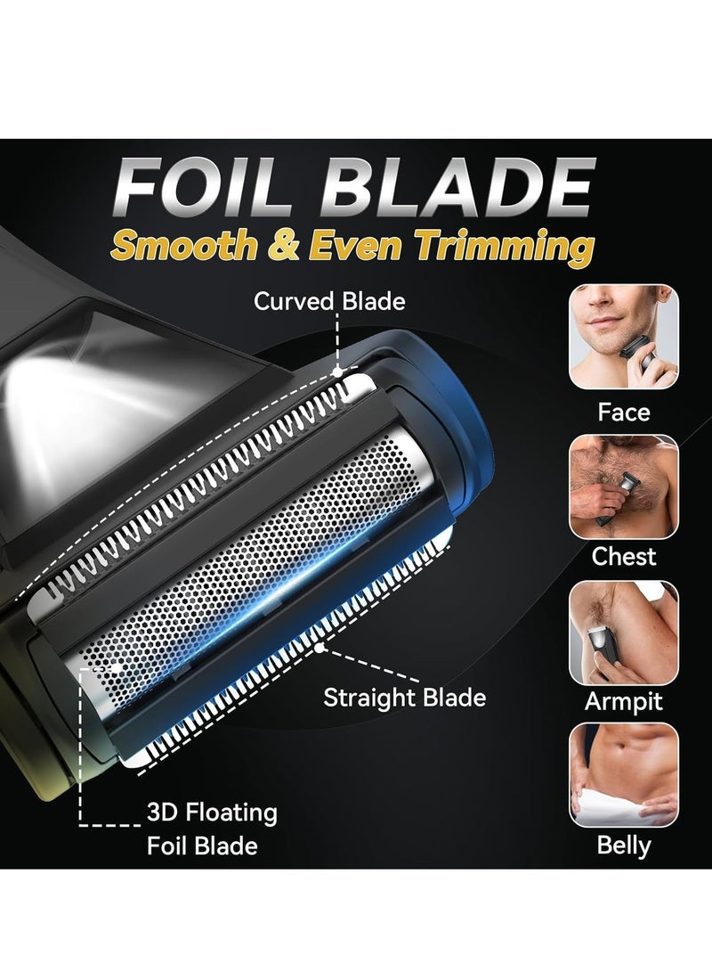 FLYROAD 3-in-1 Body Trimmer for Men, Groin, Pubic & Ball Hair Shaver No-Nick, Nose Hair Trimmer, Body Groomer for Smooth Shaving, Lightweight with Travel Lock, LED Display, IPX7 Waterproof - Image 5