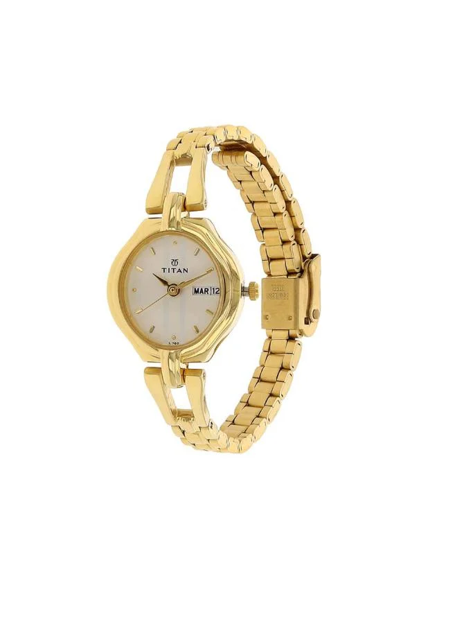 تيتان Women Analog Display Watch With Gold Metal Strap - 2345YM01