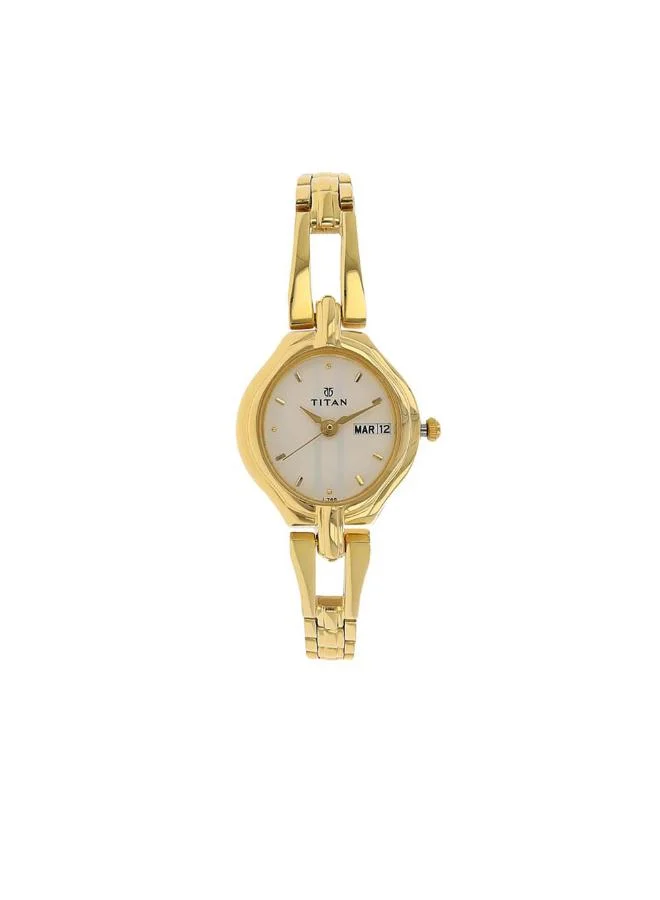 تيتان Women Analog Display Watch With Gold Metal Strap - 2345YM01