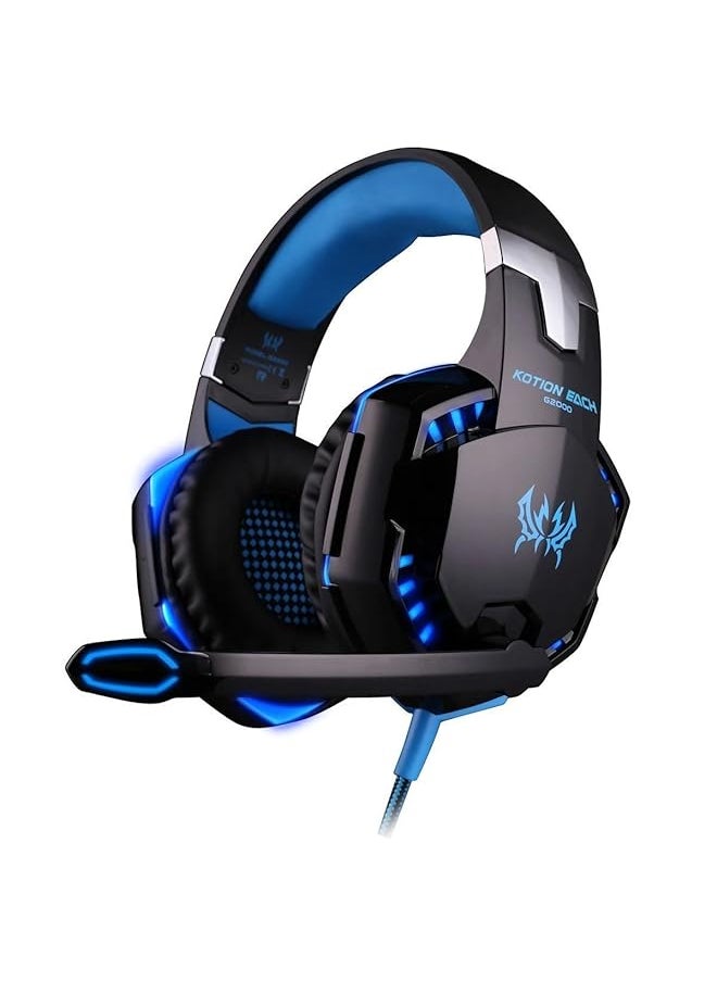 Cosmic Byte Kotion Each Kotion G2000 Gaming Headphone Headset Stereo Bass Over Ear Headband Mic Pc Blue Medium  - Image 1