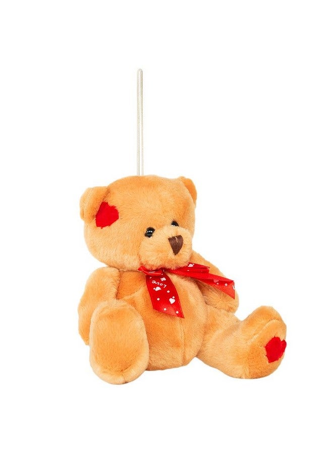 ARCHIES Plush Soft Toy Bear with Red Ribbon (15 Cm) - Brown | Romantic Gifts | Perfect Gifting Item for Valentines Day | Romantic Gift for Girlfriend, Boyfriend, Couples 055593_Brown - Image 2