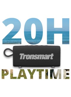 Tronsmart Tronsmart Portable Bluetooth Speaker, Trip Mini Speaker with Bluetooth 5.3, 20H Playtime, AUX, Mic, IPX7 Waterproof Speakers, Wireless Outdoor Speakers Shower Speaker for Beach and Bike Travel- (Black)  - Image 3