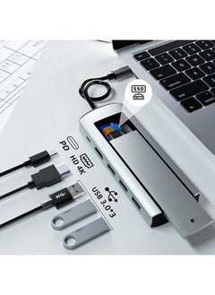 General 6-in-1 USB hub compatible docking station 6-in-1 dual protocol SATA+NVME docking station Type-C docking station M.2 hard disk box NVME SATA dual protocol  - Image 3