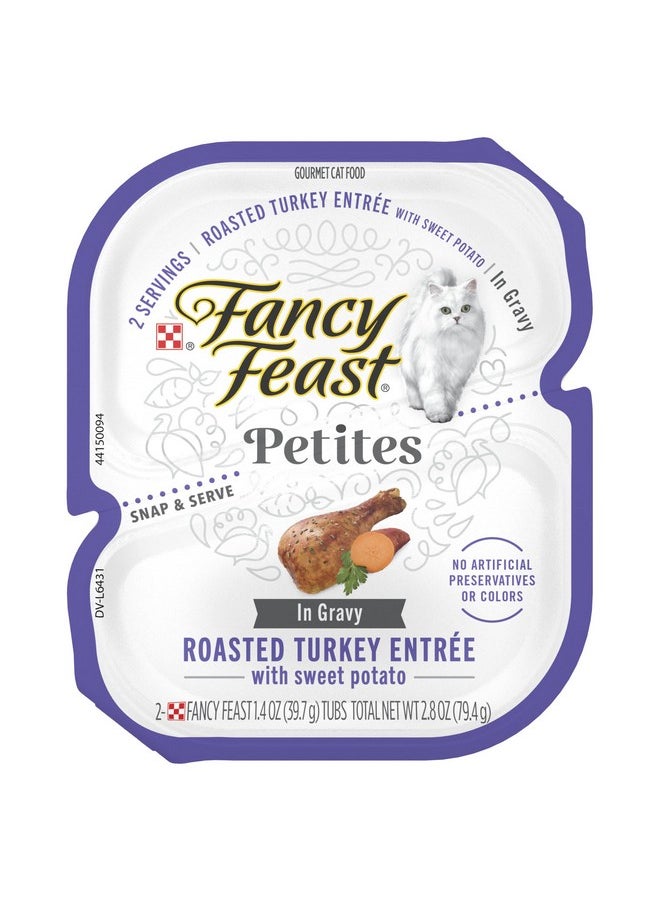 فانسي فيست طعام القطط الرطب Y Feast Gourmet Gravy، مكون من قطع صغيرة من الديك الرومي والبطاطا الحلوة - (عبوة من 12 قطعة) عبوات سعة 2.8 أونصة  - Image 1