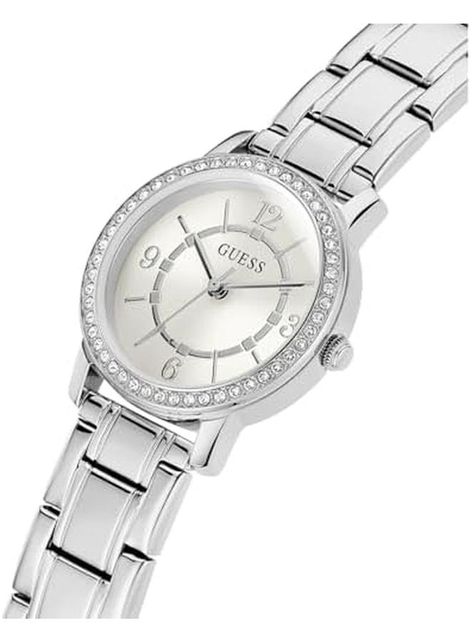 جس ساعة كوارتز انالوج للنساء بسوار ستانلس ستيل Gw0468L1 - Image 3