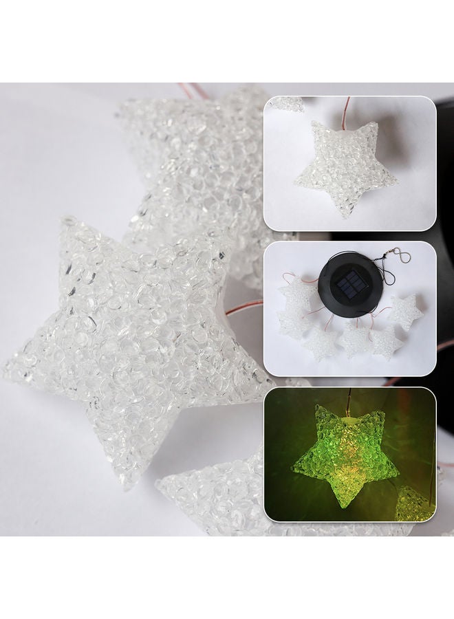 نيبمينينت مصباح LED بتصميم نجوم يعمل بالطاقة الشمسية ومزود بأجراس هوائية متعدد الألوان 75سم - Image 4