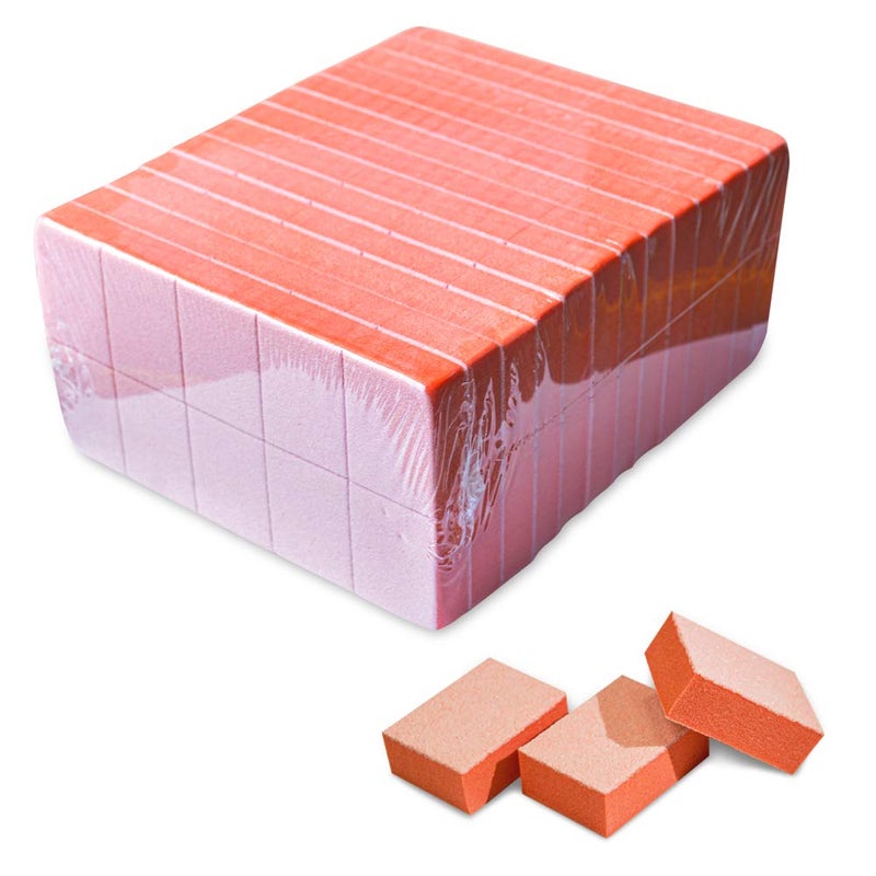 Karlash Nail Mini Orange Buffer Block File 80100 Grit 2 Sided 130 Count