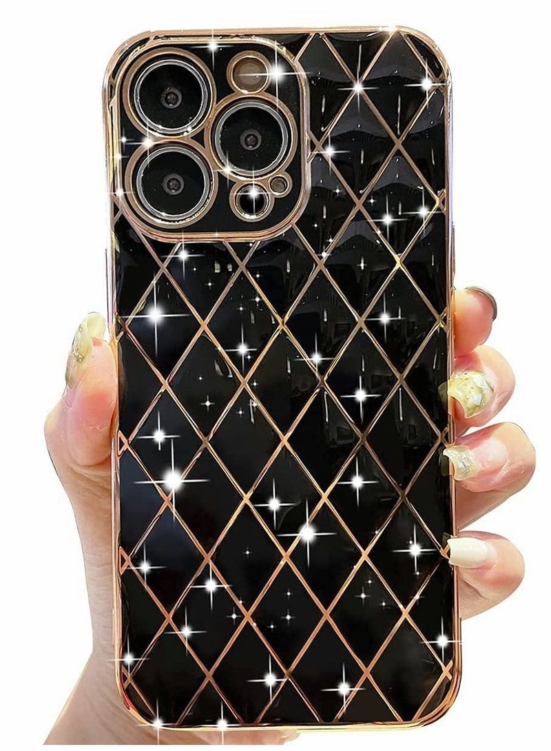 Captaintech Case for iphone  Style for iPhone 13 Pro Max Case Glitter Luxury Plating, Unique Full Camera Lens Protection - Image 1