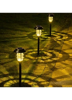 GGEROU 3-Piece Solar Pathway Lights, Outdoor Solar Lights Bright Metal Retro Solar Garden Lights Decorative Waterproof Solar Powered Led Landscape Lighting  - Image 1