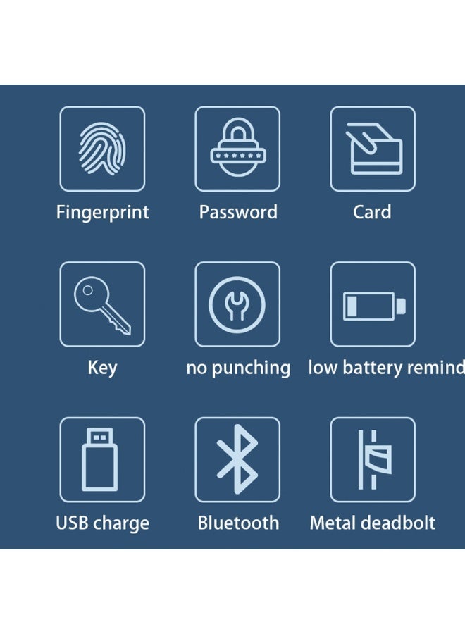 TUYA Smart Glass Door Lock - Bluetooth Fingerprint Electronic Door Lock for Office & Home Glass/Sliding Doors | App, Fingerprint, RFID Card, PIN Code, Remote & Mechanical Key Unlock - Image 5