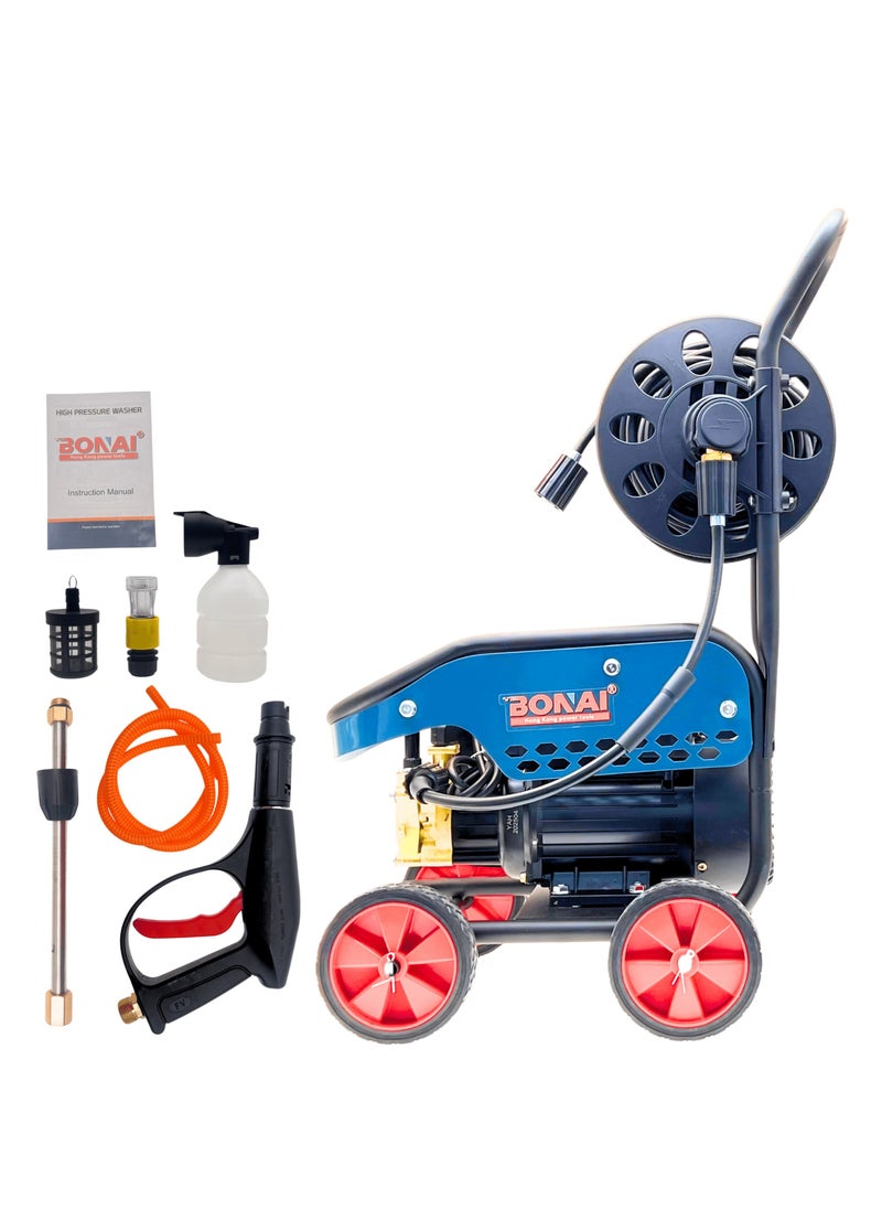 BONAI BONAI Pressure Washer 3000W Electric – 5800 PSI Power Cleaner, 8.5L/Min Flow, Self-Priming, Shut-Off Gun, Foam Spray, Hose Reel – For Car Wash, Driveways, Patio, Garden & Home Use  - Image 1