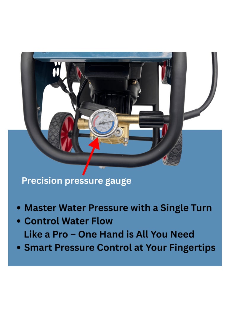 BONAI BONAI Pressure Washer 3000W Electric – 5800 PSI Power Cleaner, 8.5L/Min Flow, Self-Priming, Shut-Off Gun, Foam Spray, Hose Reel – For Car Wash, Driveways, Patio, Garden & Home Use  - Image 3