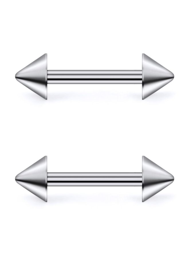 F136 Titanium Solid Straight Rod Breast Ring Piercing Jewelry, Unisex (14G, Rod Length 14mm, Pack of 2) - Image 1