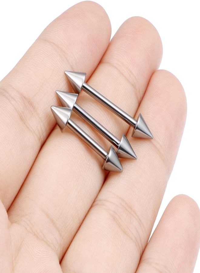 F136 Titanium Solid Straight Rod Breast Ring Piercing Jewelry, Unisex (14G, Rod Length 14mm, Pack of 2) - Image 5
